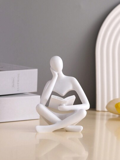 1pc Nordic Style Luxury Resin Abstract Character Reading Book Table Decor Ornament Best