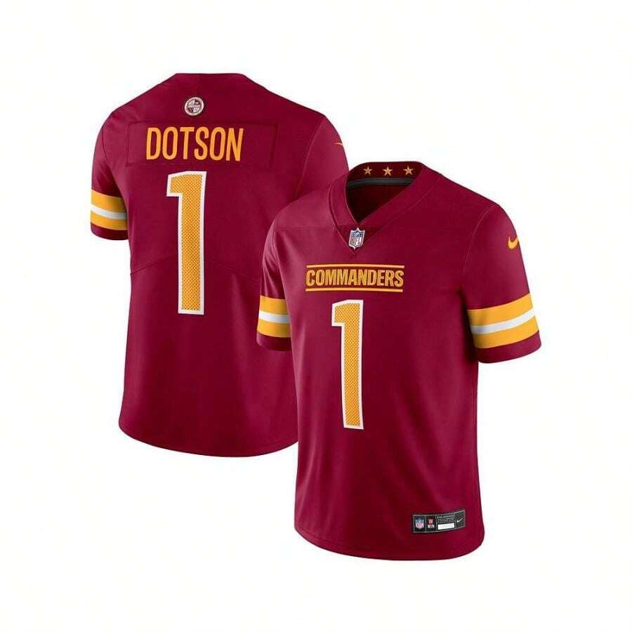 Nike 男士 Jahan Dotson 勃艮第华盛顿指挥官 Vapor Untouchable Limited 球衣 - 酒紅色 - 查看 1