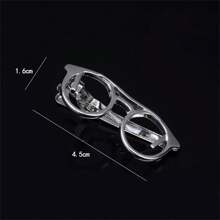 1pc Fun & Personalized Silver Punk Tie Clip, Multiple Styles Available For Daily Gentlemen's Wear - Silver - View 22