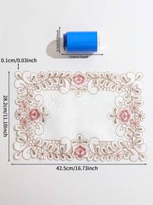 1入組花卉刺繡餐墊 - 彩色 - 查看 17