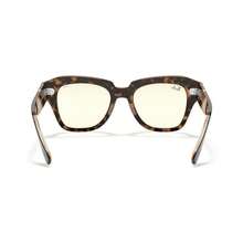 Ray-Ban Unisex State Street Blue Light Sunglasses, RB2186 - HAVANA ON TRASPARENT LIGHT BROWN - View 5
