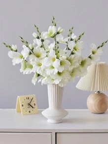 2pcs/6pcs 55cm Artificial Daffodil & Magnolia Silk Flowers, Suitable For Home, Living Room, Wedding, Dining Table Decor, Romantic Theme, Valentine's Day, Gift, Birthday, Graduation Ceremony - White - View 4