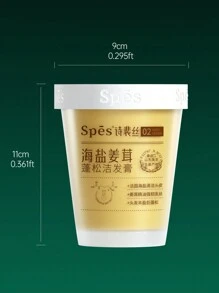 Spes Kem tẩy da đầu muối biển và gừng làm sạch da đầu và làm mềm tóc 280g Quà tặng: Một hộp Bộ tóc giả (Hai miếng) - Tóc giả không chứa gừng và muối biển - Xem 3