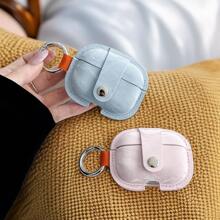 Luxury PU Leather Earphone Case Protective Cover Compatible With Apple Airpods4 3 Pro/Pro2 Cases Charging Box With Hooks,Earphone Case Compatible With Airpods 4(2024),Compatible With Airpods Pro Pro2 Carrying Case Cover Skin Sensation PU Leather Protective Case Compatible With Apple Airpod Pro Charging Case Man Women Skin Protector Pouch Compatible With Airpods 3rd Gen (Pink,Blue,Gray)