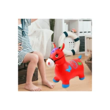 INFLATABLE HORSE FOR CHILDREN WITH MUSIC - 紅色 - 查看 8