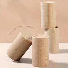 Dyfuzor zapachowy na biurko do użytku wewnętrznego Drewniany cylinder, drewno dębowe z aromatem lotnego drewna Ozdoba z litego drewna, odpowiednia do biura, salonu, sypialni, szafy, łazienki, toalety, samochodu - dyfuzor zapachowy w sztyfcie - Wielokolorowe - Zobacz 5