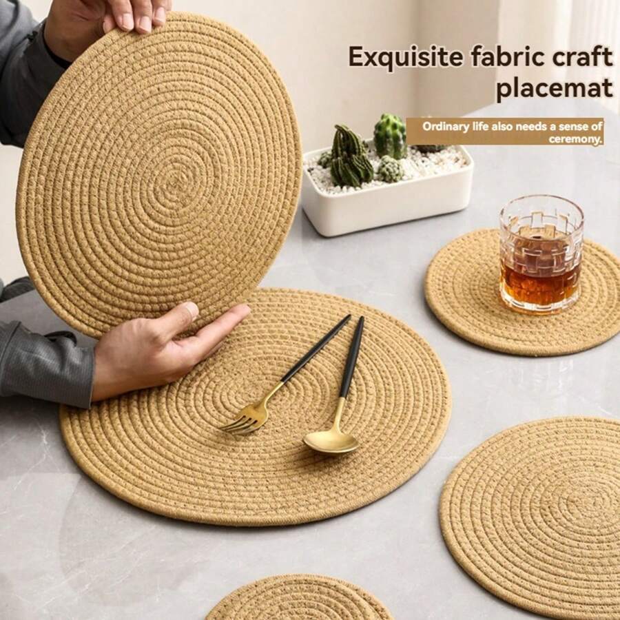 Wärmeisolations-Untersetzer aus Leinen, Topflappen, Tischmatte, Tischset, Schalen-/Tassen-Untersetzer