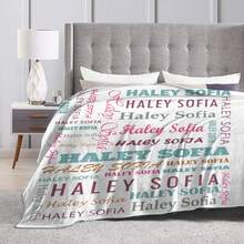 1 chiếc chăn tên vải nỉ tùy chỉnh cho giường, ghế sofa phòng khách đa năng, bãi biển ngoài trời, thú cưng, chăn ga gối đệm in tên gia đình/thú cưng/cặp đôi được cá nhân hóa, quà tặng Giáng sinh được cá nhân hóa, quà tặng Ngày của Mẹ/Ngày của Cha, quà tặng tên gia đình, quà tặng sinh nhật, quà tặng cho bạn bè, quà tặng cho cô ấy - Nhiều màu - Xem 4
