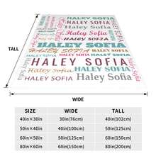 1 chiếc chăn tên vải nỉ tùy chỉnh cho giường, ghế sofa phòng khách đa năng, bãi biển ngoài trời, thú cưng, chăn ga gối đệm in tên gia đình/thú cưng/cặp đôi được cá nhân hóa, quà tặng Giáng sinh được cá nhân hóa, quà tặng Ngày của Mẹ/Ngày của Cha, quà tặng tên gia đình, quà tặng sinh nhật, quà tặng cho bạn bè, quà tặng cho cô ấy - Nhiều màu - Xem 3