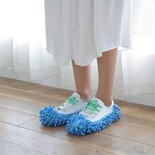 2 piezas, Zapatillas de fregona, Cubiertas de zapatos, Cubrecalzado holgado de fregona, Zapatillas de fregona extraíbles y lavables, Zapatillas de limpieza de piso de chenilla desmontables, Cubiertas de zapatos de limpieza de piso reutilizables, Suministros de limpieza, Herramienta de limpieza, Listo para la escuela