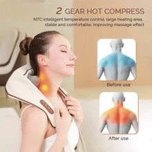 1pc Electric Neck And Shoulder Massager, Wireless Neck And Back Massage Shawl, USB Charging, Home, Office, Driving Kneading Massage Shawl, Mother's Day, Father's Day Gift, Gym, Sport, Gym, Home Exercise, Massager, Massage