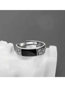 1 Stück Vintage Drachenmuster Ring, Verstellbarer Und Offener Manschettenring, Schicker Minimalistischer Stil Schwanzring, Geeignet Für Tägliches Tragen