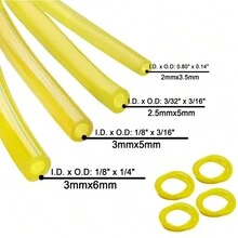 1米塑料燃油管，可用於剪草機、鏈鋸、風琴之上，總直徑為2/2.4/2.5/3mm - 彩色 - 查看 3