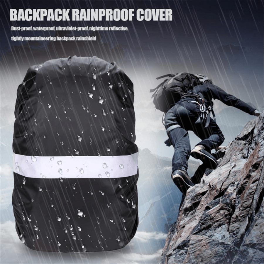 Travel Portable WaterResistant Backpack Cover With Night Reflective