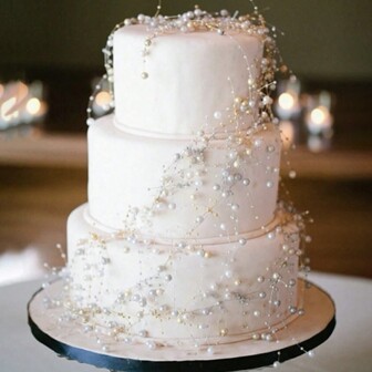 1pc 5Meters Multicolour Pearl Cake Topper For Wedding Birthday Party DIY Cake Decoration Supplies