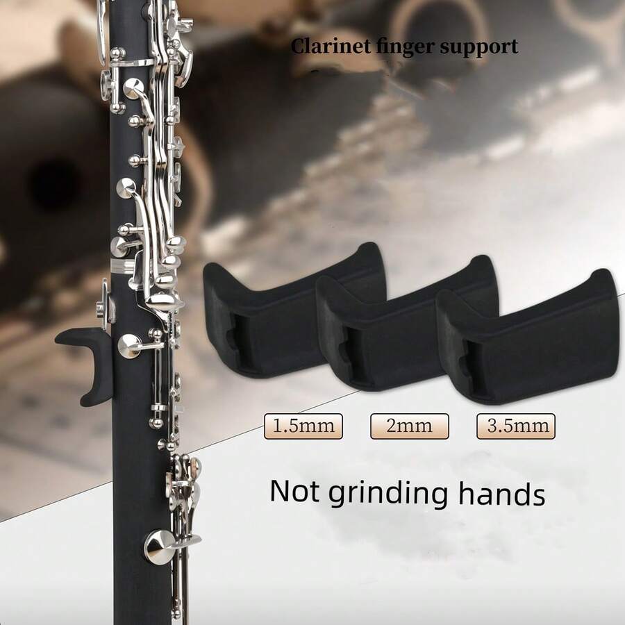 可調式黑管指托套，雙簧管拇指墊墊片，三種大小套裝