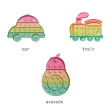 2/3/6 Pcs Pop Fidget Toys Set, Silicone Rainbow Popper Fidget Set, Birthday Gifts, Easter Basket Stuffers, Christmas Gifts,Autism Learning French Popits Push Pop Bubble Popping Sensory Toy For Kids