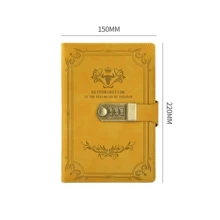 1 Pc Vintage Password Notebook With 200 Pages Of Practical Plan Book Diary Efficiency Handbook Business Meeting Minutes Available For Students/Office Back To School