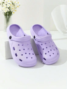 Sandalias Puntera Abierta, Zuecos Plataforma Mujer, Zapatos Playa Pareja, Sandalias Verano Mujer Moderna, Zapatos Moda Playa.Zapatos Tacón Rosa Blanco, Zuecos Mujer Negro, Zapatos Hombre Similares a los Zapatos Mujer, Zapatos Jardín Transpirables, Zapatos Playa Primavera y Verano. - Morado - Ver 4