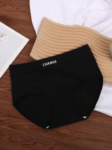Set de 6 bragas diarias para mujer, cómodas y suaves, con estampado de letras coloridas