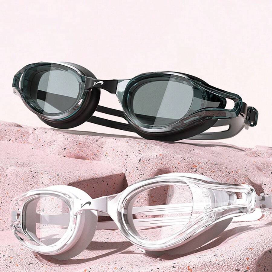 Adult Swimming Goggles, HD Anti-Fog Waterproof Women's Myopic Swim Glasses Men's Racing Diving Professional Equipment, Beach Essentials, Beach Accessories, Pool Float