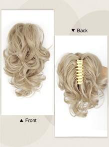 Claw Clip Short Ponytail Hair Extensions Bendable Metals Messy Bun Hair Piece Wavy Curly Fake Hairpieces