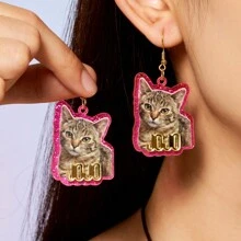 Thiết kế kích thước lớn tùy chỉnh Bộ bông tai & vòng cổ nhiều màu- Quà tặng sinh nhật lưu niệm cá nhân, mùa tốt nghiệp, tựu trường hoặc du lịch Món quà bất ngờ cần thiết - Màu tím lấp lánh - Xem 6