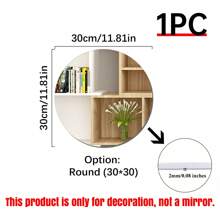 1pc Modern Style,Round Decorative Mirror Sticker, (Thick 0.2cm) Removable Self-Adhesive Acrylic Mirror Wall Sticker, Wall Art, Wall Stickers, Home Decor, Bedroom Accessories, Room Decoration - Silver - View 13
