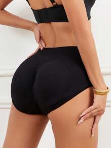 1pc Butt Lifter Panties With Padded Inserts, Fake Butt Shapewear Triangle Underwear For Women