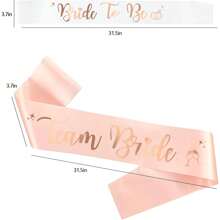 8 Sets Schärpen Junggesellinnenabschied Dekorationen Brautjungfern Schärpen Roségoldfolie Buchstaben für Bridal-Shower & Hochzeitsfeier, Weihnachten
