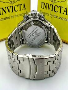 Invicta Hybrid Silver And 's Watch - TOP Quality Stainless Steel Bracelet - 黑色 - 查看 3