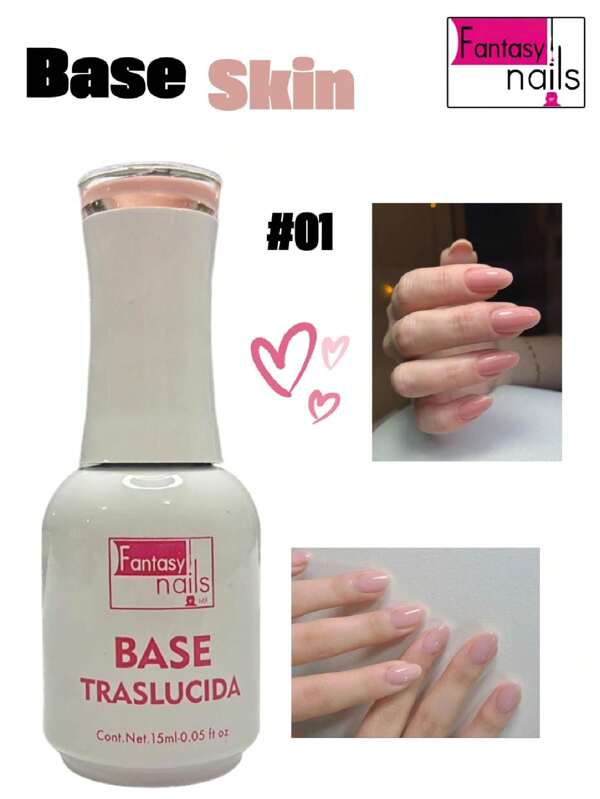 Gel Base Traslucida Fantasy Nails - SKIN 01 - CANELA 02 - NATURAL 03 - CANDY 04 - DUSTY 05 - PEACH 06 - COVER PINK 07 - MILK LECHOSO 08