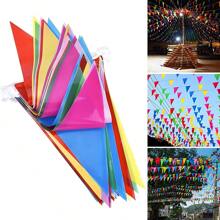 80m Multi-Color Triangle Flag Wedding/Valentine's Day/Party/Garden/Event Banner Garland Decoration - Multicolor - View 10