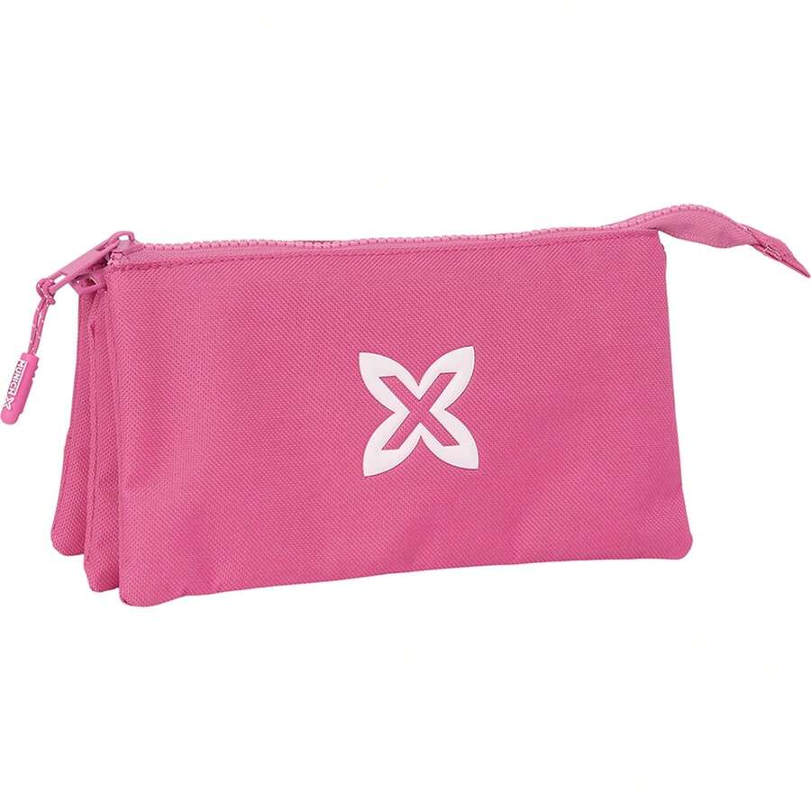 Triple Munich Basic "Fuchsia" Pencil Case - Officially Licensed Pencil Case - Compact Design - Ideal For School And Office - Resistant Material - Secure Closure - 彩色 - 查看 1