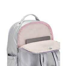 Kipling Mochila para portátil de 17" de nailon y metal estilo caramelo extra grande de Seúl - Rubor Met - Ver 10