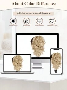 Claw Clip Short Ponytail Hair Extensions Bendable Metals Messy Bun Hair Piece Wavy Curly Fake Hairpieces