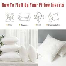 1pc Throw Pillow Insert, Firm And Fluffy Decorative Square Pillows For Bed, Sofa, Couch,15.7/17.7/19.7inch