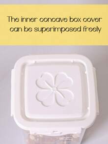 1pc  Plastic Pet Food Container, Transparent, Square, Vacuum Sealed, Multiple Sizes For Dog And Cat Food Storage - Multicolor - View 7