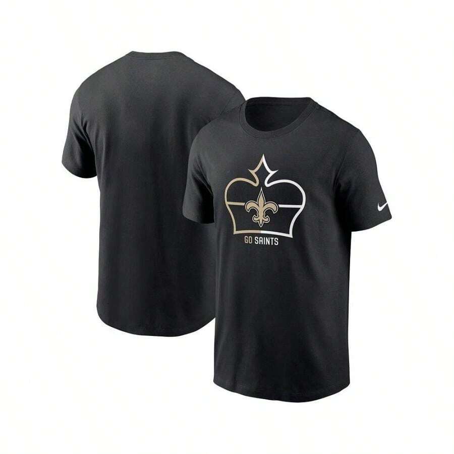 Nike Boyfriend Style Men's Black New Orleans Saints Essential Local Phrase T-Shirt - Black - View 1