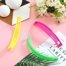 6个香蕉形发夹，鱼尾梳，女士鱼形马尾香蕉发夹，适合头发较少的女性，长发配饰，发夹 - 彩色 - 查看 8