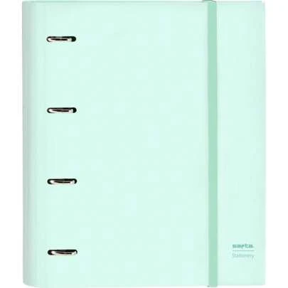  CARPETA 4 ANILLAS 35MM CON RECAMBIO SAFTA MENTA - Carpeta Anillas Licencia Oficial - Diseño Exclusivo - Ideal para Uso Diario - Material Duradero - Compatible con Hojas A4