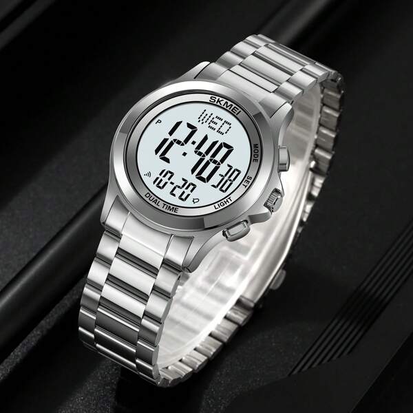 Skmei ساعة مقاومة للماء و مضيئة من SKMEI لرجال الأعمال بفولاذ مقاوم للصدأ تحتوي على ميزة "Chronograph" ، أفضل مبيعات عبر الحدود