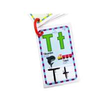 llavero tarjetas Abecedario plastificado borrable con 1 plumón - Multicolor - Ver 5