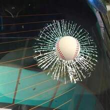 1 Miếng Dán Xe Hơi 3D Miếng Dán Ba Chiều Hình Dán Xe Vui Nhộn Prank Sáng Tạo Quần Vợt Miếng Dán Bóng Đá Bóng Rổ Miếng Dán Kính Cửa Sổ Ô Tô miếng Dán - Nhiều màu - Xem 2