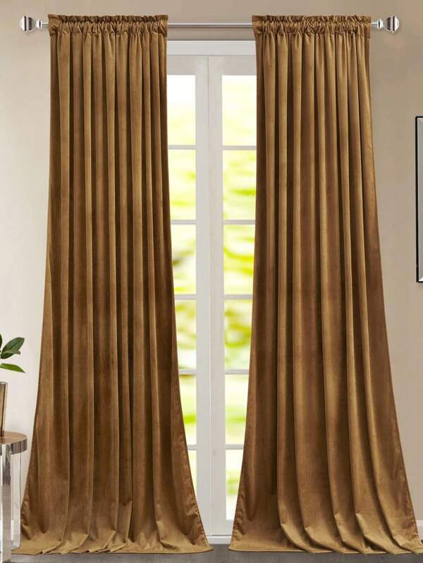 ستارة مخملية متعددة الألوان قطعة واحدة من الأسلوب الحديث والبسيط، مناسبة لغرفة المعيشة وغرفة النوم، تصميم جيب