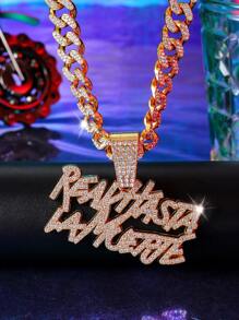 1 Peça Pingente de Colar Masculino Hip Hop Trap Latino para moda de rua, presente