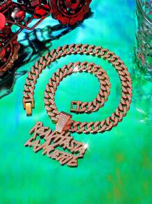 1 Peça Pingente de Colar Masculino Hip Hop Trap Latino para moda de rua, presente