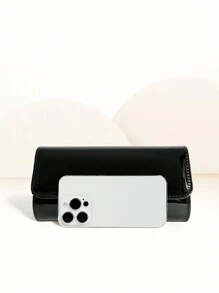 Black Clutch Purses For Women Patent Leather Envelope Purse For Wedding Party Gift Travel, Elegant Clutch Bag For Women - Black - View 6