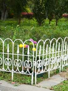 12/24 Chiếc Hàng Rào Biên Giới Trang Trí Sân Vườn, Hàng Rào Viền Nhựa Sân Vườn Ngoài Trời, Viền Thực Vật, Hàng Rào Viền Bãi Cỏ Phần Rào Cản - màu đen - Xem 8