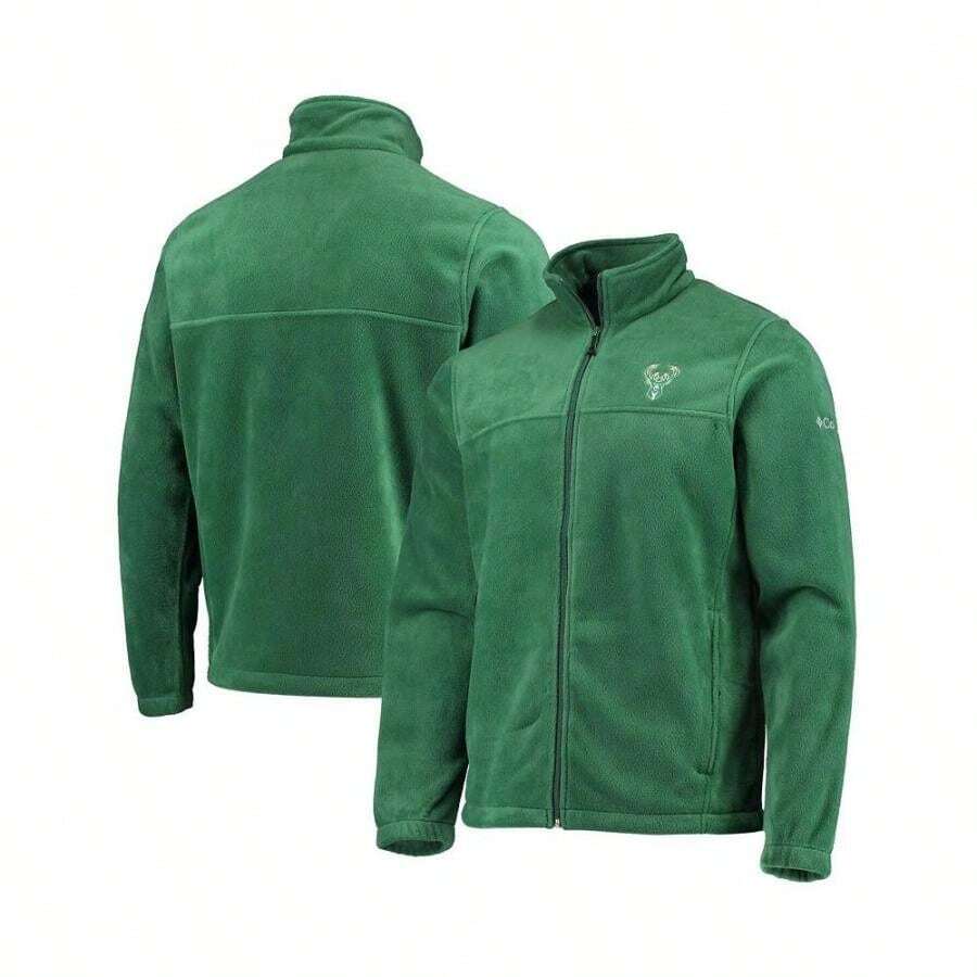 Columbia Boyfriend Style Men's Milwaukee Bucks Hunter Green Flanker Full-Zip Jacket - Hunter Green - View 1